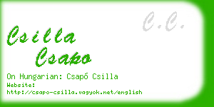 csilla csapo business card